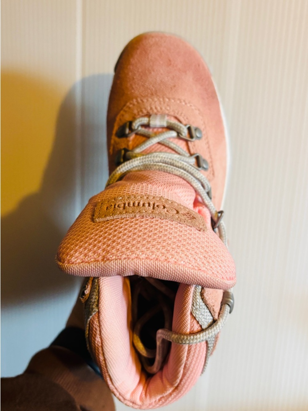 New Columbia Rose-Pink Suede Outdoor hiking Boots size 6 1/2 - Picture 9 of 11